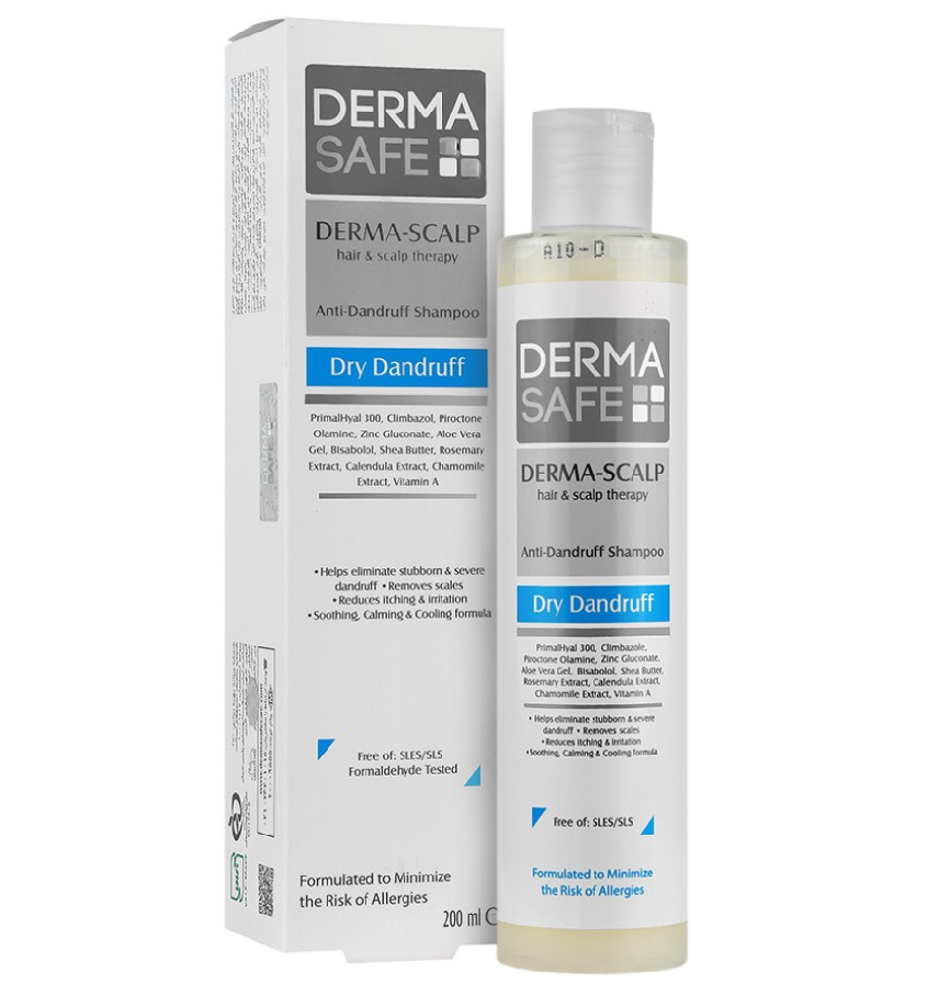 Derma Safe - شامپو ضدشوره پوست و کف سرخشک 200گرم
