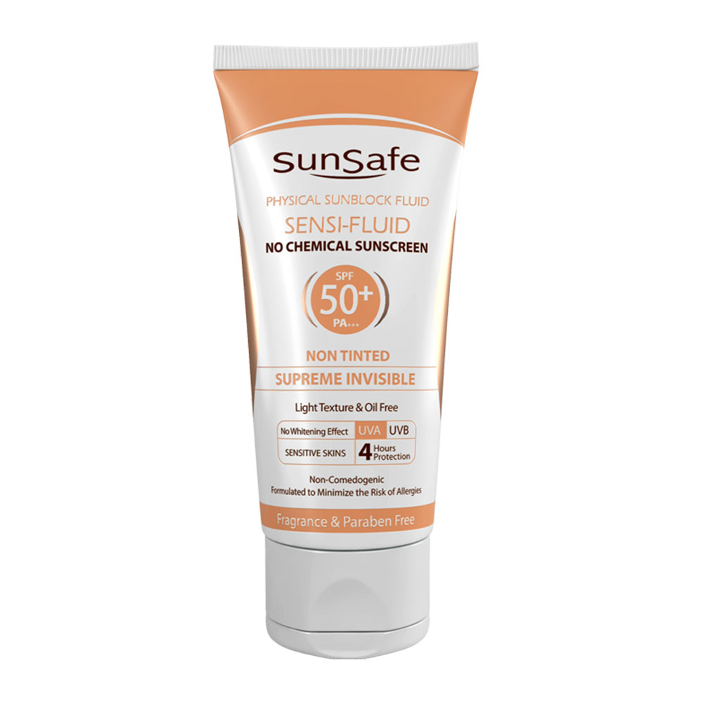 سان سیف - فلوئید ضدآفتاب فیزیکال spf 50 بدون رنگ