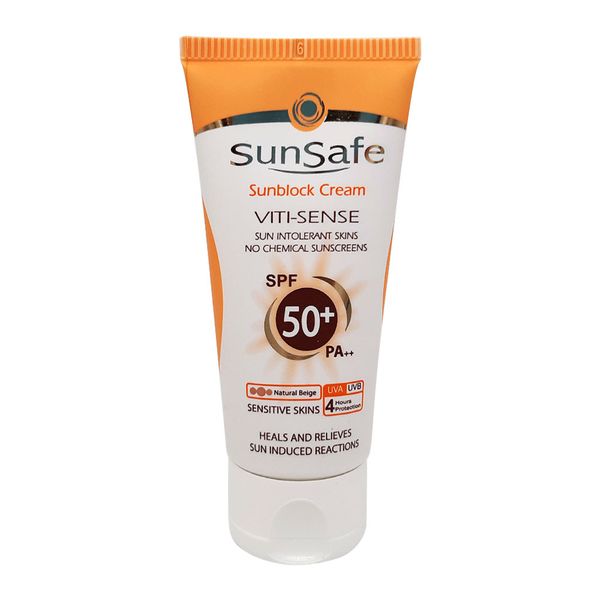 سان سیف - ضدآفتاب فاقد جاذبهای شیمیایی spf50 بژطبیعی