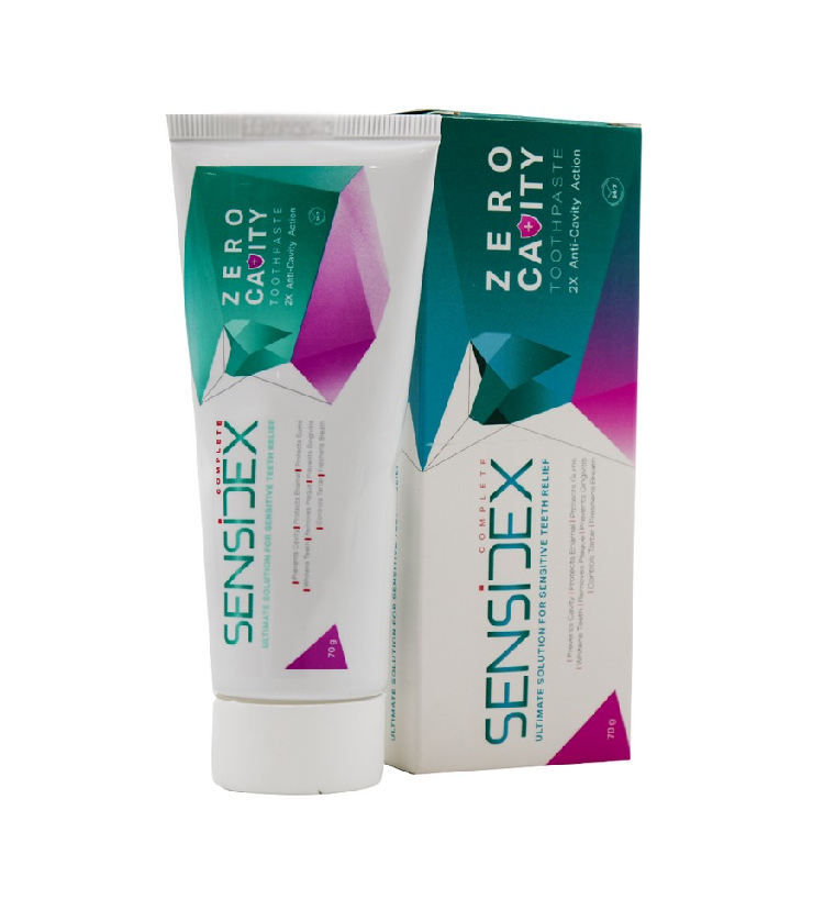 SENSIDEX_خمیردندان کامل جهت جلوگیری از پوسیدگی دندان مدل ZERO CAVITY حجم70